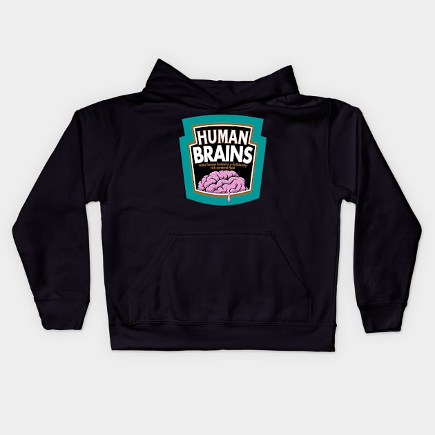 Human Brains Kids Hoodie by synaptyx